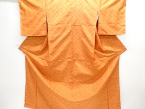 未使用品　紗綾型模様織り出し手織り紬着物